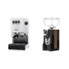 Gaggia Classic E24 BC, white + Eureka Mignon Specialita, WD black, walnut Gaggia Classic E24 BC, white + Eureka Mignon Specialita, WD black, walnut