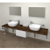 Sapho AVICE doska pod umývadlo 240x50cm, hrúbka 5cm, dub tmavý Sapho AVICE doska pod umývadlo 240x50cm, hrúbka 5cm, dub tmavý