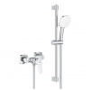 Grohe CUBEO sprchový set s nástěnnou baterií, ruční sprcha se 2 proudy, tyč, hadice, Water Saving, chrom Grohe CUBEO sprchový set s nástěnnou baterií, ruční sprcha se 2 proudy, tyč, hadice, Water Saving, chrom