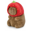 DAFFI Maskot kapybara jahodový klobúk 20 cm DAFFI Maskot kapybara jahodový klobúk 20 cm