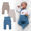 Rastúca výhodná sada, 3x polodupačky pre bábätko Nature - modrá/béžová/taupe Rastúca výhodná sada, 3x polodupačky pre bábätko Nature - modrá/béžová/taupe
