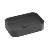 Ravak Umyvadlo na desku Ceramic Slim 55x37 cm antracit bez otvoru pro baterii, bez přepadu XJX03155003 Ravak Umyvadlo na desku Ceramic Slim 55x37 cm antracit bez otvoru pro baterii, bez přepadu XJX03155003