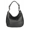 Kožená kabelka na rameno 210 čierna Made in Italy Kožená kabelka na rameno 210 čierna Made in Italy