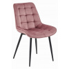 Jedálenská stolička BERA zamatová tmavoružová / čierne nohy Jedálenská stolička BERA zamatová tmavoružová / čierne nohy