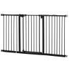 PAWHUT Zábrana pre psov s bránkou 74-147 x 76 cm čierna PAWHUT Zábrana pre psov s bránkou 74-147 x 76 cm čierna