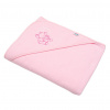 New Baby Detská froté osuška s výšivkou a kapuckou 100x100 ružová sloník New Baby Detská froté osuška s výšivkou a kapuckou 100x100 ružová sloník