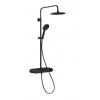 Duravit - Sprchový set s termostatom, priemer 23 cm, 3 prúdy, matná čierna TH4380008046 Duravit - Sprchový set s termostatom, priemer 23 cm, 3 prúdy, matná čierna TH4380008046