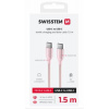 Swissten SWISSTEN DATOVÝ KABEL TEXTILE II USB-C / USB-C 1,5 M RŮŽOVÝ Swissten SWISSTEN DATOVÝ KABEL TEXTILE II USB-C / USB-C 1,5 M RŮŽOVÝ