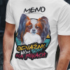 Tričko s potlačou PAPILLON + slogan Pánsky Biela 4XL Tričko s potlačou PAPILLON + slogan Pánsky Biela 4XL