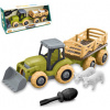 Traktor s vlekem s ovcami, montážna skrutkovacia sada s nástrojom, voľnobežný chod Traktor s vlekem s ovcami, montážna skrutkovacia sada s nástrojom, voľnobežný chod
