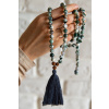 Monks Mala meditačná pomôcka Tree agate Monks Mala meditačná pomôcka Tree agate