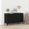 vidaXL Čierny dubový sideboard - 100 x 36 x 60 cm - Vyrobený z technického dreva vidaXL Čierny dubový sideboard - 100 x 36 x 60 cm - Vyrobený z technického dreva
