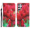 Peňaženkové 3D puzdro COLORED na Samsung Galaxy S23 Ultra 5G – Tulipány Peňaženkové 3D puzdro COLORED na Samsung Galaxy S23 Ultra 5G – Tulipány