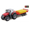 Bburago Farm traktor Messey Ferguson s přívěsem na balíky 1:50 Bburago Farm traktor Messey Ferguson s přívěsem na balíky 1:50