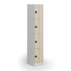 Šatníková skrinka S1 s úložnými boxmi, 4 boxy, 1850 x 300 x 500 mm, kódový zámok, laminované dvere, dub prírodný Šatníková skrinka S1 s úložnými boxmi, 4 boxy, 1850 x 300 x 500 mm, kódový zámok, laminované dvere, dub prírodný