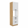 Tempo Kondela Vysoká skrinka na vstavanú rúru, biela/dub artisan, LULA 60 DPS-210 3S 1F Tempo Kondela Vysoká skrinka na vstavanú rúru, biela/dub artisan, LULA 60 DPS-210 3S 1F