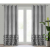 Eurofirany Záves 140x250 cm zamatový strieborný na kovové krúžky CARLI Eurofirany Záves 140x250 cm zamatový strieborný na kovové krúžky CARLI