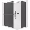 CERANO - Sprchová zástena Walk-in Onyx TL/P - 8 mm - hranatá vzpera + polička/držiak na uteráky - čierna matná, grafitové sklo - 60x50x200 cm CERANO - Sprchová zástena Walk-in Onyx TL/P - 8 mm - hranatá vzpera + polička/držiak na uteráky - čierna matná, grafitové sklo - 60x50x200 cm