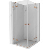 Mexen Lunar Duo, výklopný sprchový kút 90 x 90 cm, 8mm číre sklo, profil medená matná, 834-090L-090P-65-00 Mexen Lunar Duo, výklopný sprchový kút 90 x 90 cm, 8mm číre sklo, profil medená matná, 834-090L-090P-65-00