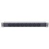 Intellinet rozvodný panel PDU, 8x C13 zásuvka, rack 1U, 2m odpojitelný kabel, proti vypadávání Intellinet rozvodný panel PDU, 8x C13 zásuvka, rack 1U, 2m odpojitelný kabel, proti vypadávání