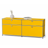 Tchibo - Kovová odkladacia skrinka »Cn3« s výklopnými priečinkami a zásuvkami - farba: žltá Tchibo - Kovová odkladacia skrinka »Cn3« s výklopnými priečinkami a zásuvkami - farba: žltá