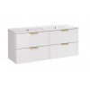 ArtCom Kúpeľňová skrinka s umývadlom ASTER WHITE U120cm | 120 cm ArtCom Kúpeľňová skrinka s umývadlom ASTER WHITE U120cm | 120 cm