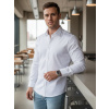 Pánska elegantná hladká biela košeľa REGULAR FIT FashionStreet DX2540 XXL Pánska elegantná hladká biela košeľa REGULAR FIT FashionStreet DX2540 XXL