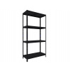 Kovový regál do skladu Biedrax 40 x 100 x 180 cm, čierny - 4 police kovové Kovový regál do skladu Biedrax 40 x 100 x 180 cm, čierny - 4 police kovové