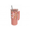 Quokka Nerezový termohrnček so slamkou Umi Floral Coral 720 ml Quokka Nerezový termohrnček so slamkou Umi Floral Coral 720 ml