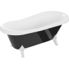 Mexen Retro, voľne stojaca vaňa 150 x 73 cm, biela-čierna, biele nohy, 53251507375-20 Mexen Retro, voľne stojaca vaňa 150 x 73 cm, biela-čierna, biele nohy, 53251507375-20