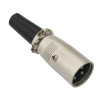 Mikrofónny konektor 3pin XLR na kábel rovný Mikrofónny konektor 3pin XLR na kábel rovný