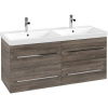 VILLEROY & BOCH Avento závesná skrinka pod dvojumývadlo, 4 zásuvky, 1180 x 452 x 514 mm, Stone Oak, A89300RK VILLEROY & BOCH Avento závesná skrinka pod dvojumývadlo, 4 zásuvky, 1180 x 452 x 514 mm, Stone Oak, A89300RK