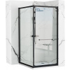 Rea Space In, sprchovací kút 80x100, 6mm číre sklo, čierny profil + biela sprchová vanička Savoy, KPL-K8882 Rea Space In, sprchovací kút 80x100, 6mm číre sklo, čierny profil + biela sprchová vanička Savoy, KPL-K8882