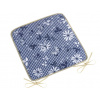 Bellatex Sedák DITA hladký 40x40 cm hladký Kostička s květem modrá Bellatex Sedák DITA hladký 40x40 cm hladký Kostička s květem modrá