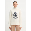 Sveter s prímesou vlny Tommy Hilfiger WW0WW46434 béžová M Sveter s prímesou vlny Tommy Hilfiger WW0WW46434 béžová M