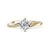 Freya Side Stones | Zásnubný prsteň so stredovým kameňom 0.700ct, žlté zlato, s diamantmi 48