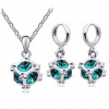 Austrian Crystal SW set Cube - silver blue Austrian Crystal SW set Cube - silver blue