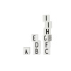 Drevené kocky ABC White Drevené kocky ABC White