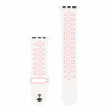 Rhinotech silikónový remienok pre Apple Watch Series 1-9 (38/40/41mm) / 10-11 (42mm), biely/rúžový RTACC162 Rhinotech silikónový remienok pre Apple Watch Series 1-9 (38/40/41mm) / 10-11 (42mm), biely/rúžový RTACC162