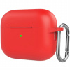 AppleKing silikónový ochranný obal s karabínou pre AirPods Pro 2 (2022) s konektorom Lightning - červený - možnosť vrátiť tovar ZADARMO do 30tich dní AppleKing silikónový ochranný obal s karabínou pre AirPods Pro 2 (2022) s konektorom Lightning - červený - možnosť vrátiť tovar ZADARMO do 30tich dní