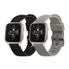 kwmobile řemíneks for Garmin Venu Sq 2 Music / Sq 2 / Vivoactive 6 / Vivoactive 5 řemíneks - 2x Náhradní Silikonový Watch Bands - Smartwatch or Fitness Tracker - černá / šedá kwmobile řemíneks for Garmin Venu Sq 2 Music / Sq 2 / Vivoactive 6 / Vivoactive 5 řemíneks - 2x Náhradní Silikonový Watch Bands - Smartwatch or Fitness Tracker - černá / šedá