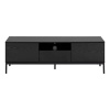 Čierny TV stolík v dekore jaseňa 140x45 cm Seaford – Actona Čierny TV stolík v dekore jaseňa 140x45 cm Seaford – Actona