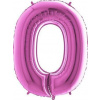 Grabo Nafukovací balónik číslo 0 ružový 102cm extra veľký Grabo Nafukovací balónik číslo 0 ružový 102cm extra veľký