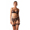 Obsessive Nuites 3-pcs set - podprsenka + tangá + podväzkový pás Farba: Čierna, Veľkosť: 2XL/3XL Obsessive Nuites 3-pcs set - podprsenka + tangá + podväzkový pás Farba: Čierna, Veľkosť: 2XL/3XL