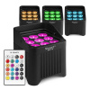 BeamZ Professional BBP48 aku uplight set 4 kusy - IP65 vodoodolný - S RGBAW-UV LED diódami BeamZ Professional BBP48 aku uplight set 4 kusy - IP65 vodoodolný - S RGBAW-UV LED diódami