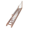 StarWood Schody Mykonos Pro bukové rovné 80cm otvorené drev. nerez. zábradlie P StarWood Schody Mykonos Pro bukové rovné 80cm otvorené drev. nerez. zábradlie P