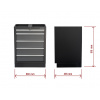 Matabro MB-TGC1305 , Dílenská skříňka 5 šuplíků 680x458x910 mm Matabro MB-TGC1305 , Dílenská skříňka 5 šuplíků 680x458x910 mm