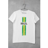 Tričko Brazília s vlajkou - Biela Tričko Brazília s vlajkou - Biela