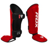 RDX T1 Black Shin Instep Guards RED/WHITE - S RDX T1 Black Shin Instep Guards RED/WHITE - S