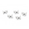Kovový prívesok mačka 10x22 mm biela 5ks Kovový prívesok mačka 10x22 mm biela 5ks